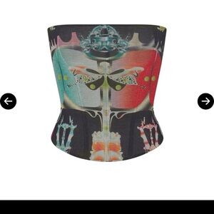 SKIMS Summer Mesh Corset in the limited-edition "Orchid Cabinet" print